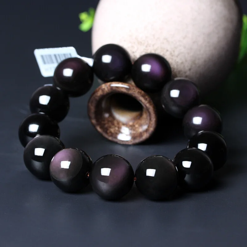 Натуральный кристалл Радуга обсидиановый глаз счастливые браслеты из бисера