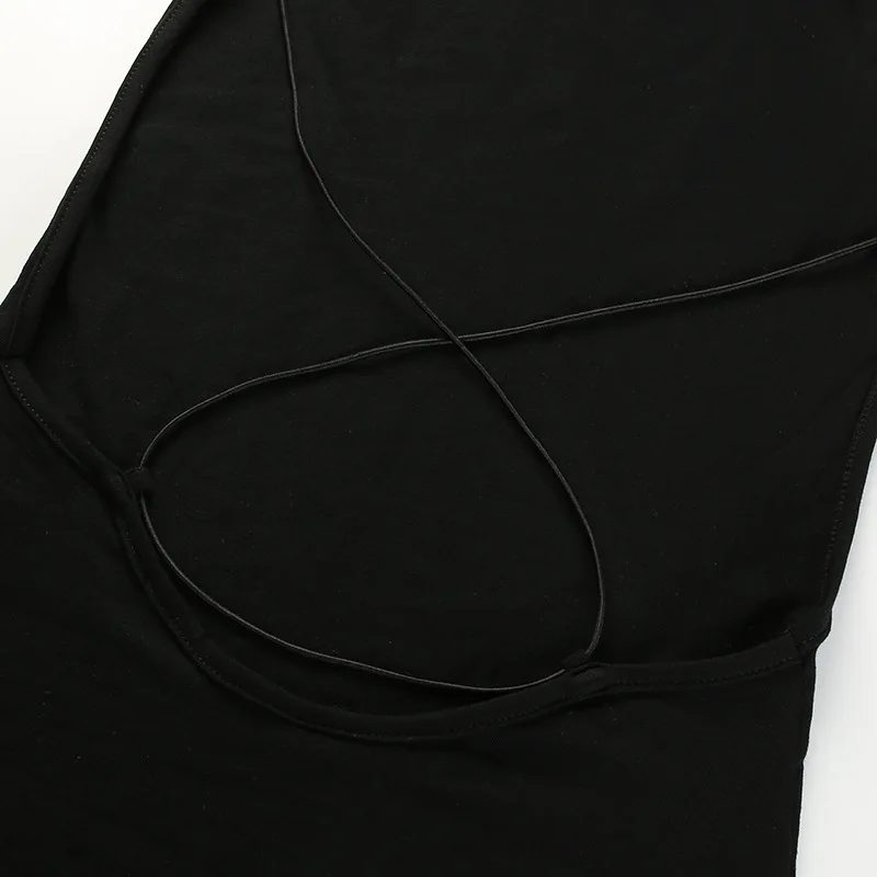 ЛИВА девушка Strappy боди Для женщин Backles черный Летние пляжные без рукавов крест