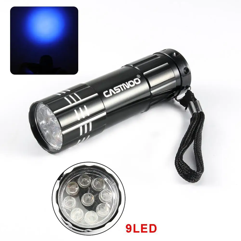 Мини 9LED УФ фонарик Ультрафиолетовый светодиодный маркер с невидимыми чернилами