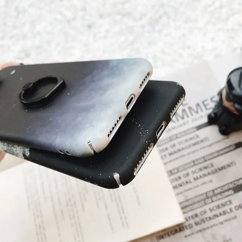 Черный белый чехол с изображением звездного неба для iphone 7 8 6 6s Plus 11 Pro max чехлы