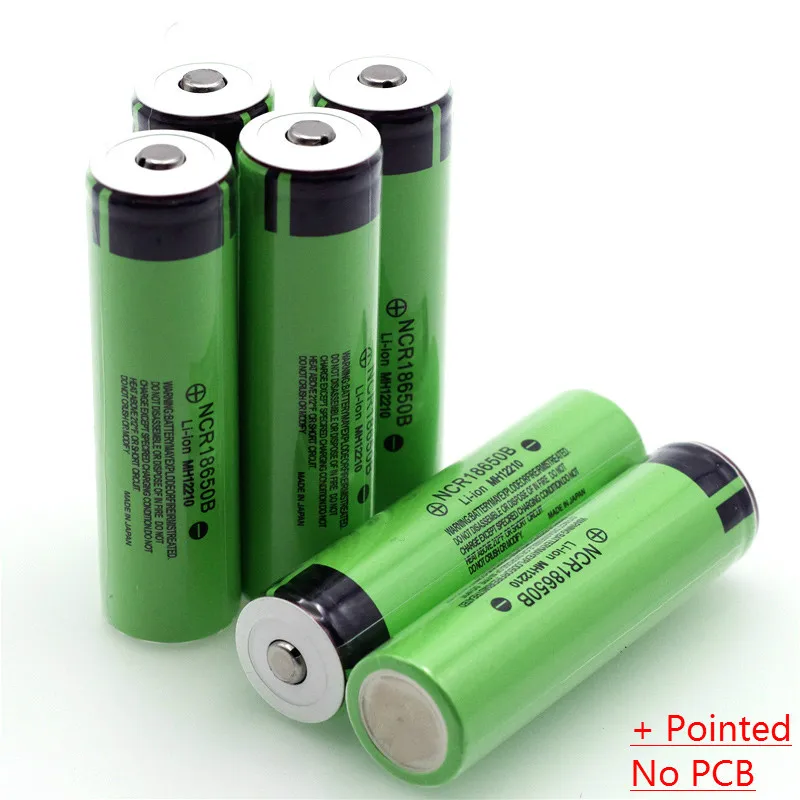 

2019 New Original 18650 3.7 v 3400 mah Lithium Rechargeable Battery NCR18650B with Pointed(No PCB) For flashlight batteries