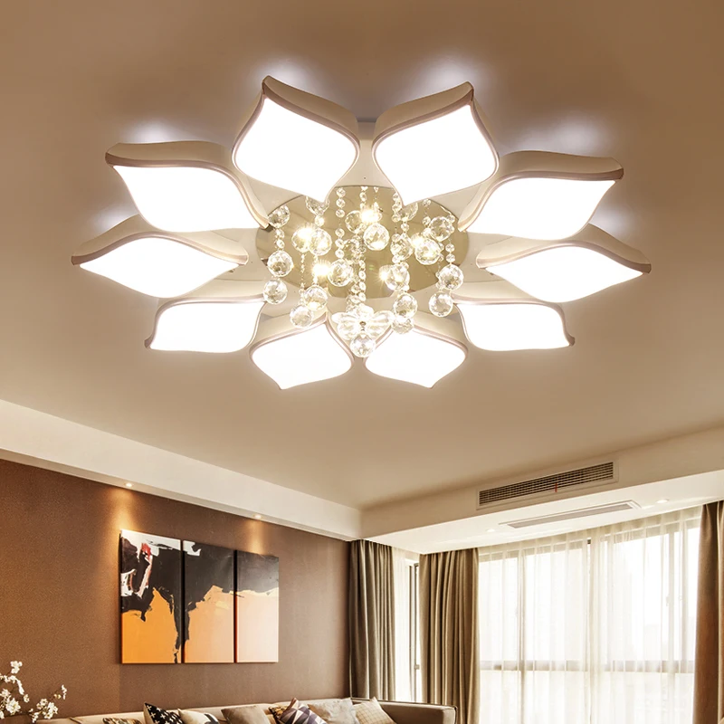 

Crystal Modern Led Ceiling Lights For Living Room Bedroom AC85-265V lustre lamparas de techo avize Crystal Ceiling Lamp Fixtures