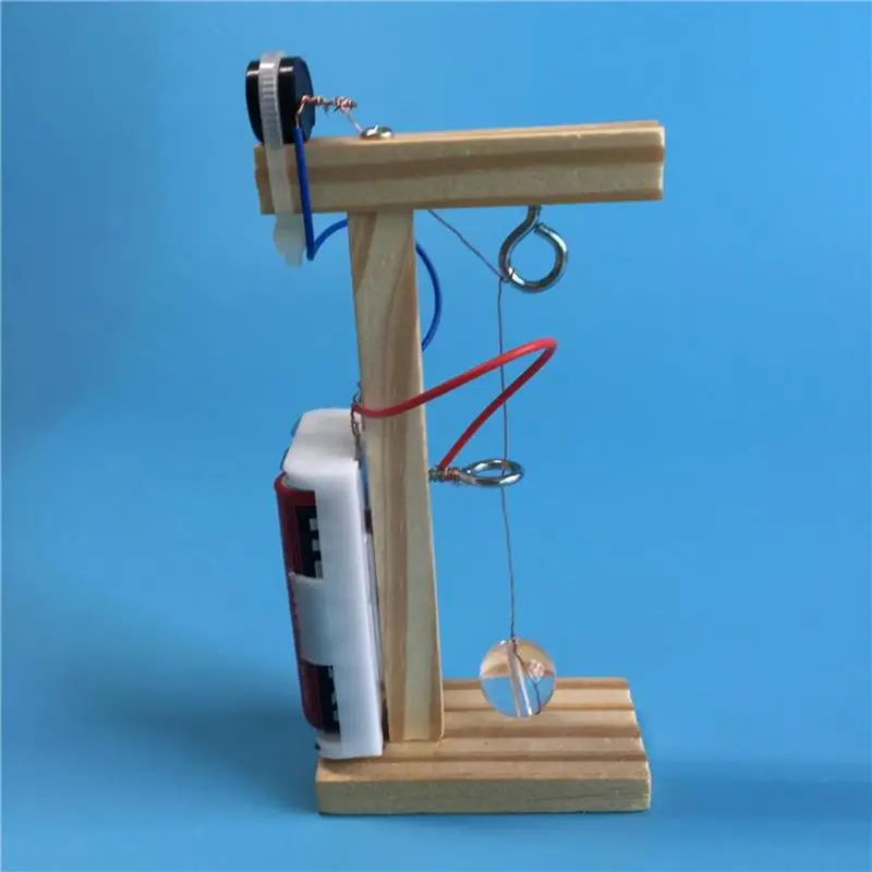 Датчик землетрясения ручной работы, научный эксперимент для детей, DIY сборка, деревянная игрушка