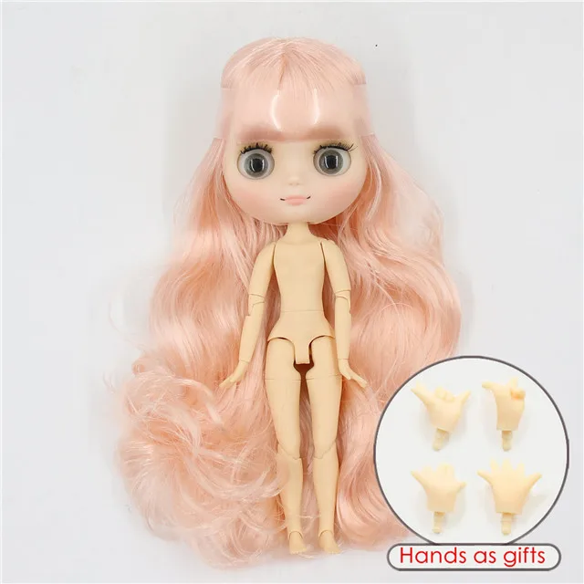 Фабрика blyth middie кукла 1/8 матовое лицо суставное тело короткие/длинные волосы кудрявые/прямые волосы, специальное предложение голый middie кукла 20 см - Цвет: e-matte face