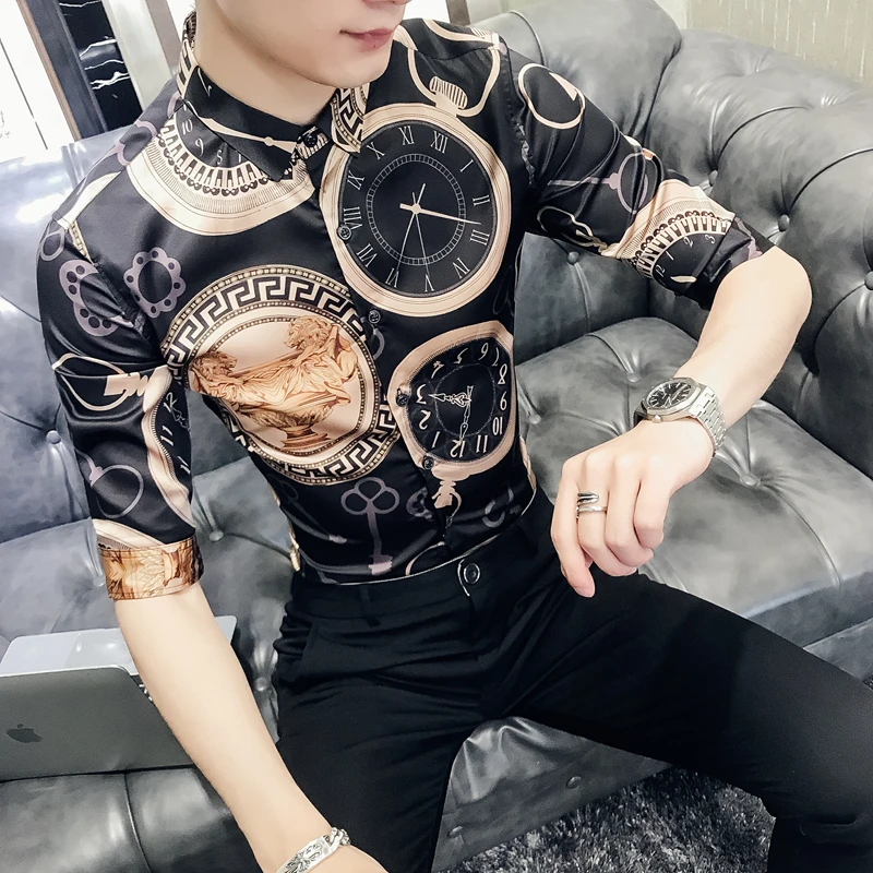 Летом 2018 года новая Южнокорейская версия рубашки с рукавами мужская рубашка