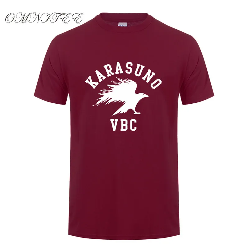 Новая мультяшная футболка Haikyuu Мужская хлопковая с коротким рукавом аниме кагeyama