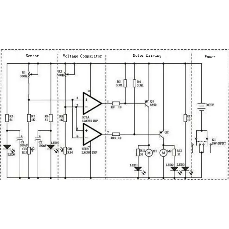 2 1 Набор для самостоятельной сборки интеллектуальное Отслеживание 3V умный