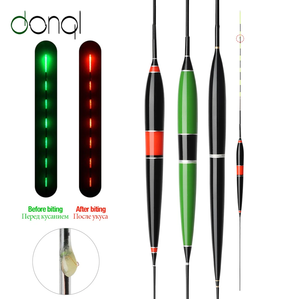 

DONQL Automatically Remind Smart Led Light Fishing Float Fish Bite Glowing Float Electric Night Fishing Buoy Without Battery