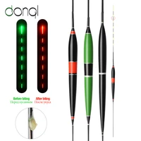 donql automatically remind smart led light fishing float fish bite glowing float electric night fishing buoy without battery
