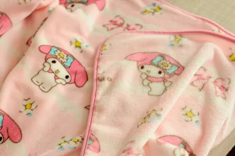 1pc cartoon bowknot My Melody soft plush pillowcase single pillow slip cover warm blanket bed sheet girl kids decoration | Игрушки и