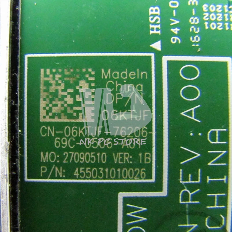 Материнская плата NOKOTION для ноутбука Dell inspiron 14 3458 3558 CN 06KTJF 6ktjf 1xvkn SR27G i3 5005U CPU GT920M