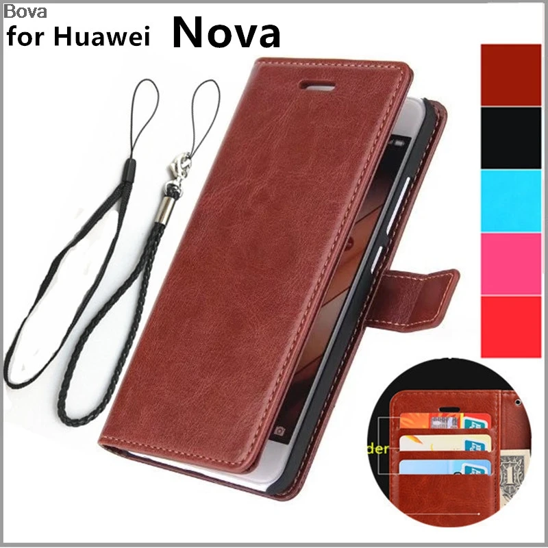 Чехол для Huawei Nova/Nova Plus с отделением карт чехол Nova 2/Nova 2 кожаный телефона