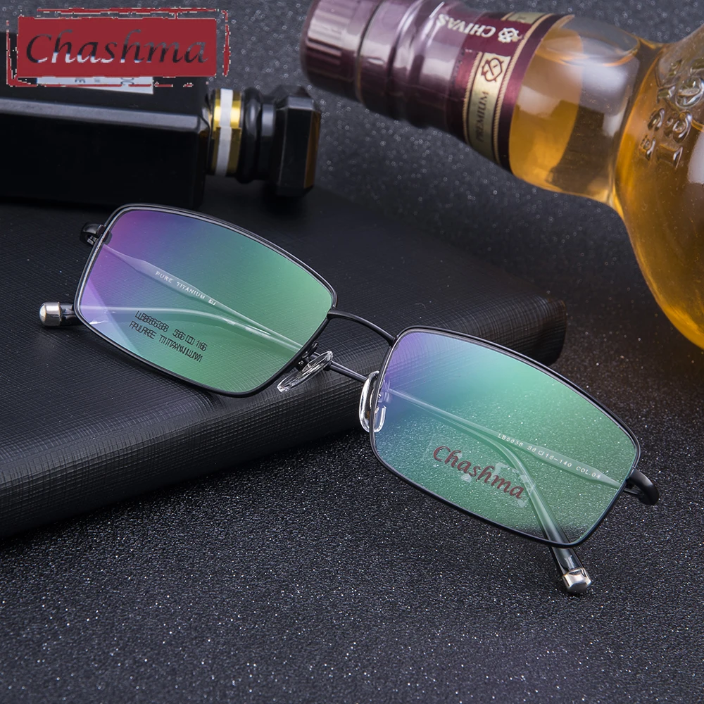 Мужская титановая оправа Chashma брендовая дизайнерская для очков очки мужчин|brand