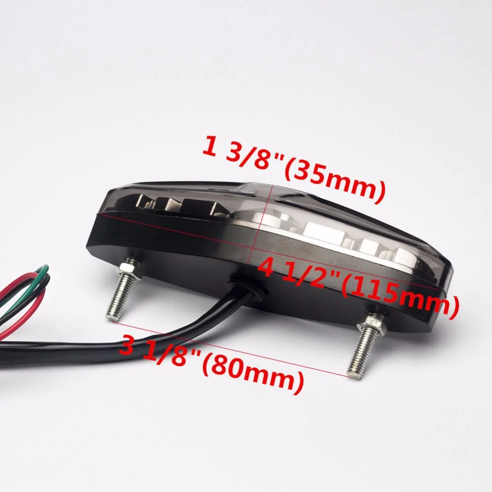 Triclicks 45W 11 5x3 5 см светодиодный мотоцикла ATV Байк стоп бег хвост Светильник