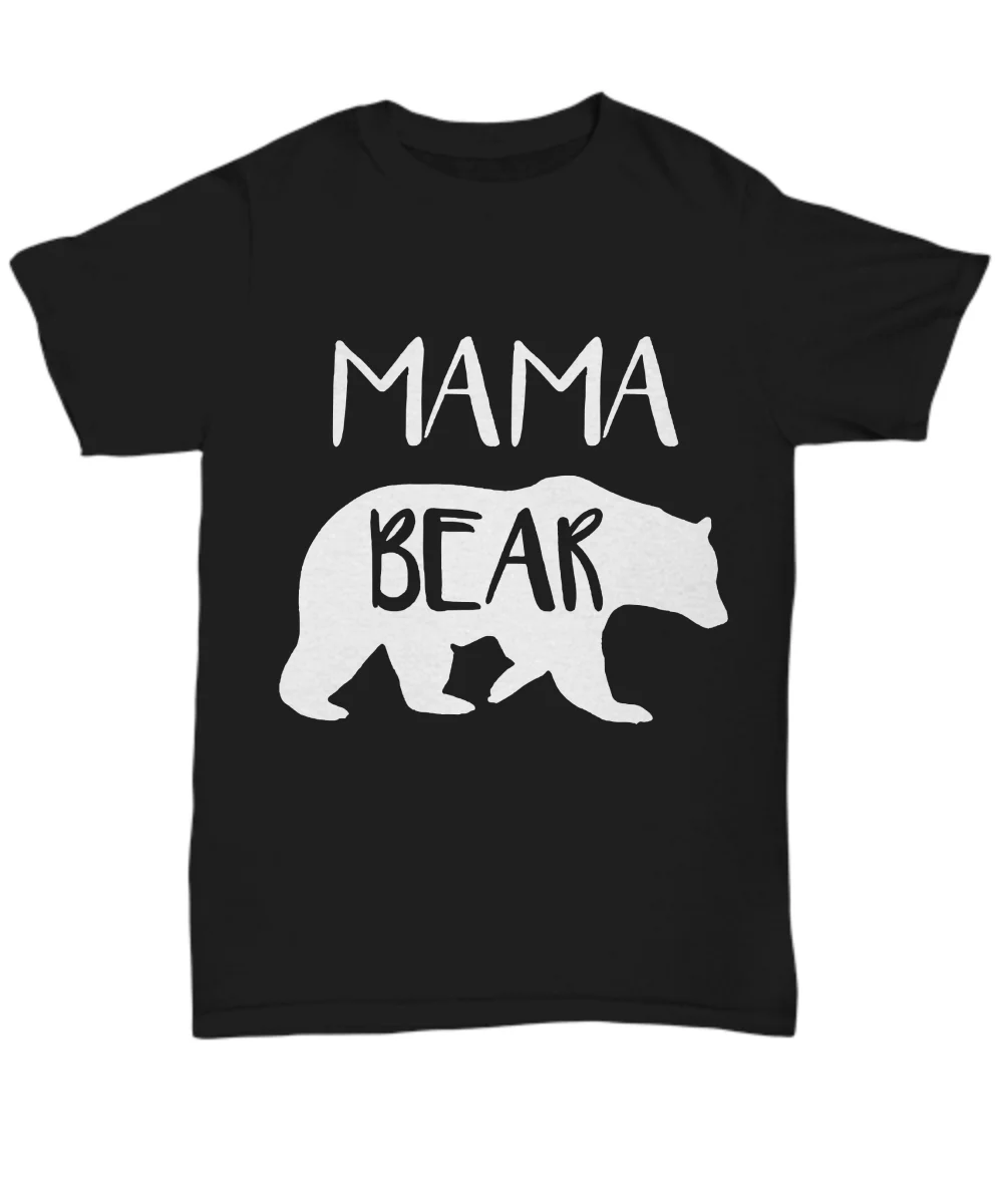 Футболка с надписью I Am Mama Bear забавная черная футболка Mom Gift For Mother Day Классическая S