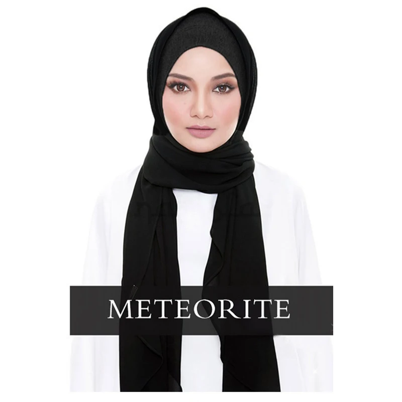 Для женщин простой хлопковый трикотаж легкий Hijab шарф Мусульманский Для женщин шифон хиджаб полное покрытие Кепки Исламской Костюмы арабских Головные уборы