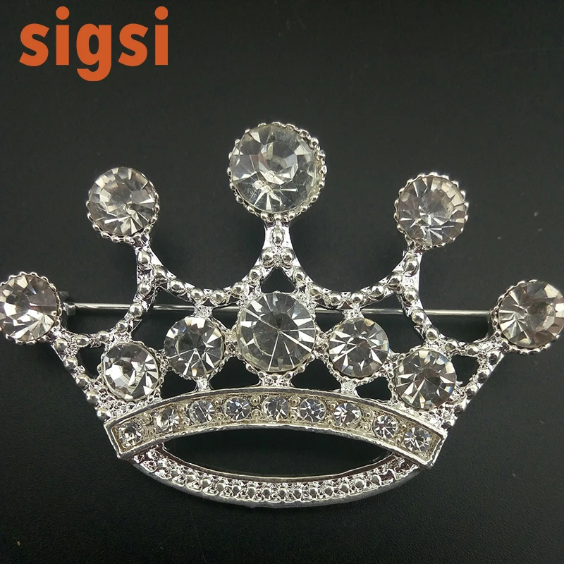 50 шт./лот Заказные ювелирные изделия 60 мм Королевская корона из горного хрусталя