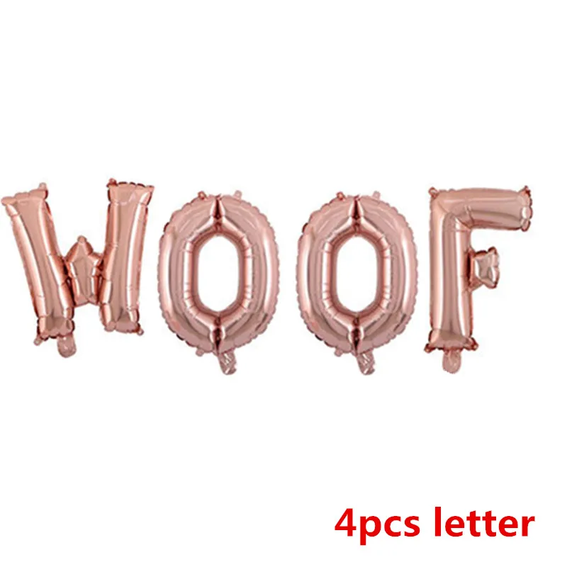 4pcs letter 16 inch 12 дюймов латексный шар с изображением собаки из мультфильма на день рождения для питомца щенка на день рождения украшение гирлянды Баннер Письмо Гав - Цвет: 4pcs letter 16 inch