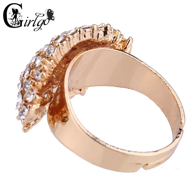 Girlgo Hot sale Fashion Rings With Acrylic Studs statement Sterling For Women 491 | Украшения и аксессуары