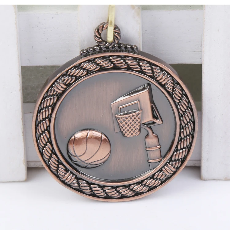 

Basketball medal School Sports Medal Gold Silver Bronze Motion, Honor Communication Ability/self-confidence Developing 5.0 cm