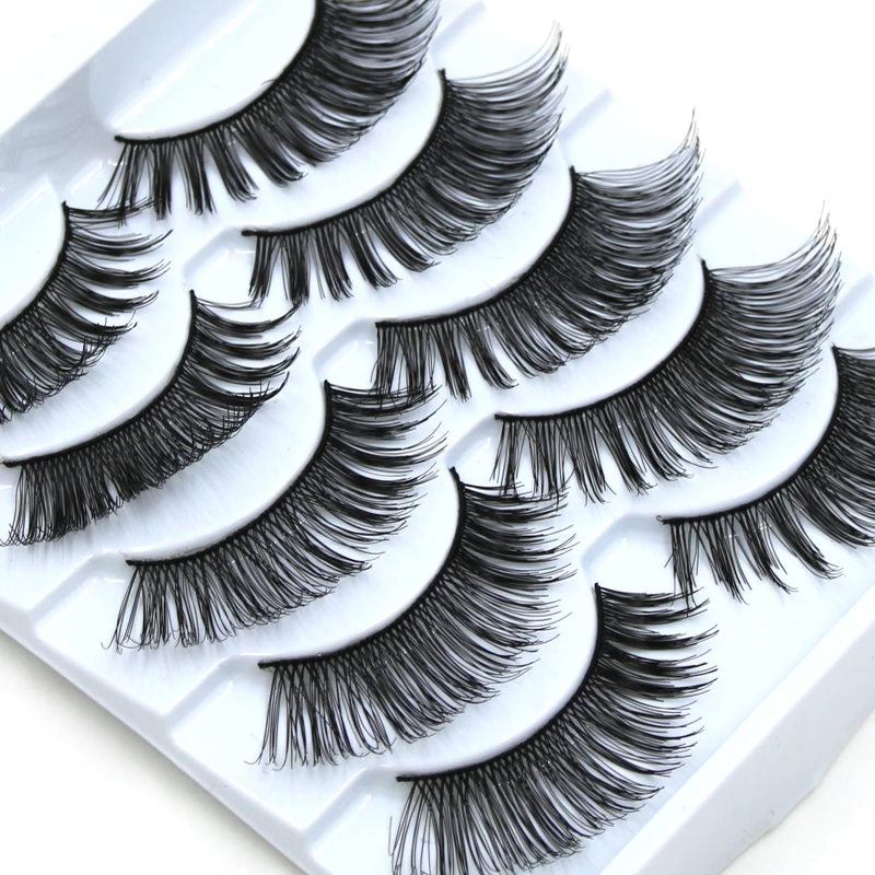 YOKPN Искусственные ресницы ручной работы натуральные удлиненные толстые