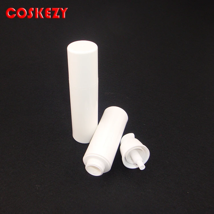 

Пустая пластиковая бутылка для косметики упаковка 30 мл, белый безвоздушная бутылка для помпа для лосьона 1 oz в наличии