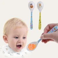 baby spoon straight head feeding training cutlery dishes tableware infant children kids safe feeder learning supplies
