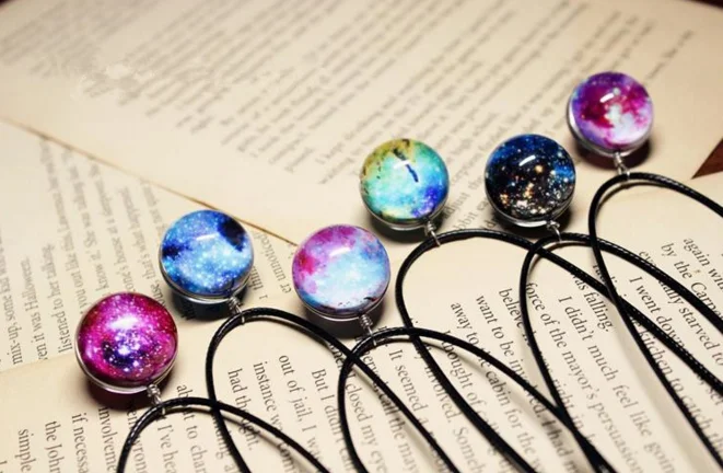 1 шт. модные ожерелья для женщин эффектные двойные планеты Харадзюку Звезды