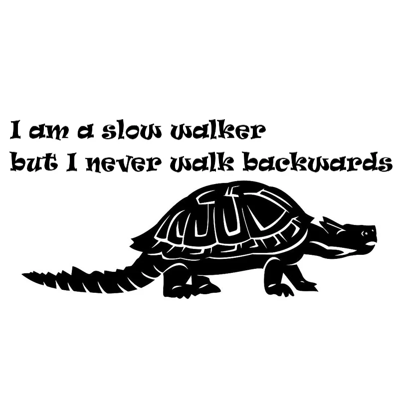 

16,4 см * 7,7 см, я медленный ходунок... Стильная декоративная наклейка для автомобиля