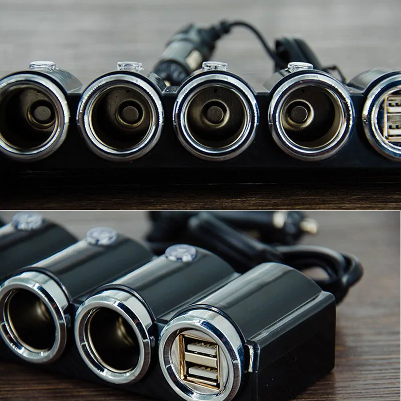 Разветвитель автомобильного прикуривателя 12 В/24 В постоянного тока 3 1 А USB 4