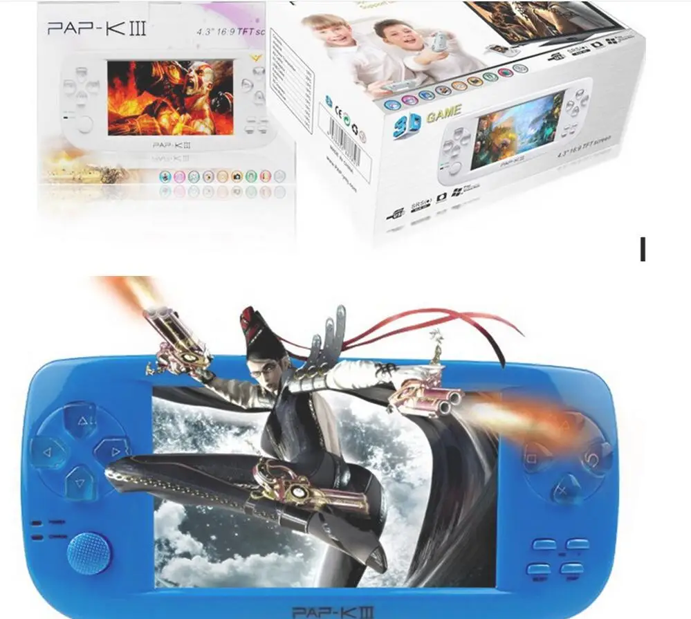 PAP KIII 4 3 &quotпортативные игровые приставки Гб Портативный видео игры встроенный 600