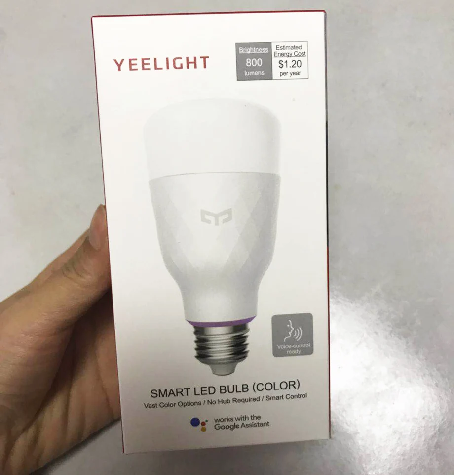 Обновленная версия) 2 шт., умный светодиодный светильник Xiao mi Yeelight, цветная лампа 800 люменов, 10 Вт, E27, лимонная умная лампа для mi Home App, белая/RGB опция
