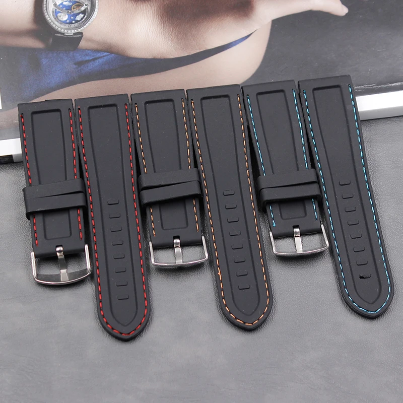 Аксессуары для часов мужской силиконовый ремешок 26 мм женщин спорта на открытом