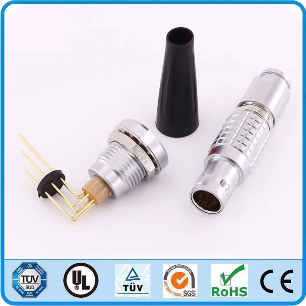 LEMO металлический круговой FGG ECG 2B 2 3 4 5 6 7 8 10 12 14 16 18 19 pin фиксированная розетка два