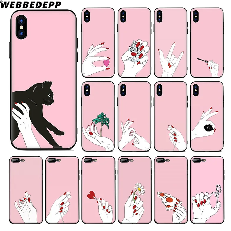 Мягкий силиконовый чехол WEBBEDEPP Kawaii для Apple iPhone 11 Pro Xr Xs Max X или 10 8 7 6 6S Plus 5 5S SE TPU |
