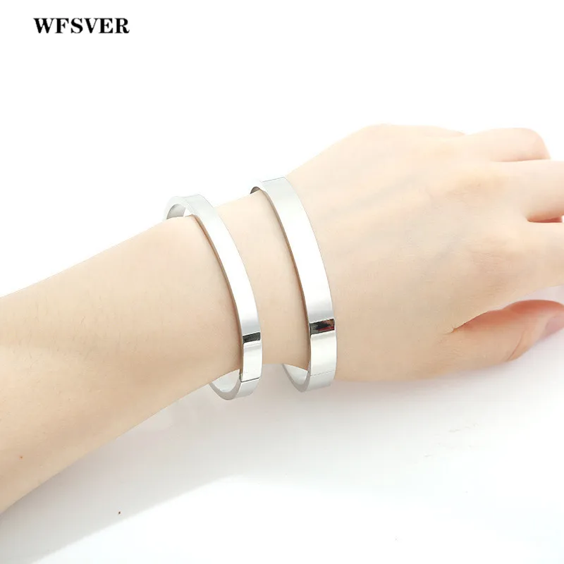 WFSVER золото/серебро/розовое золото нержавеющая сталь браслет на запястье Пара