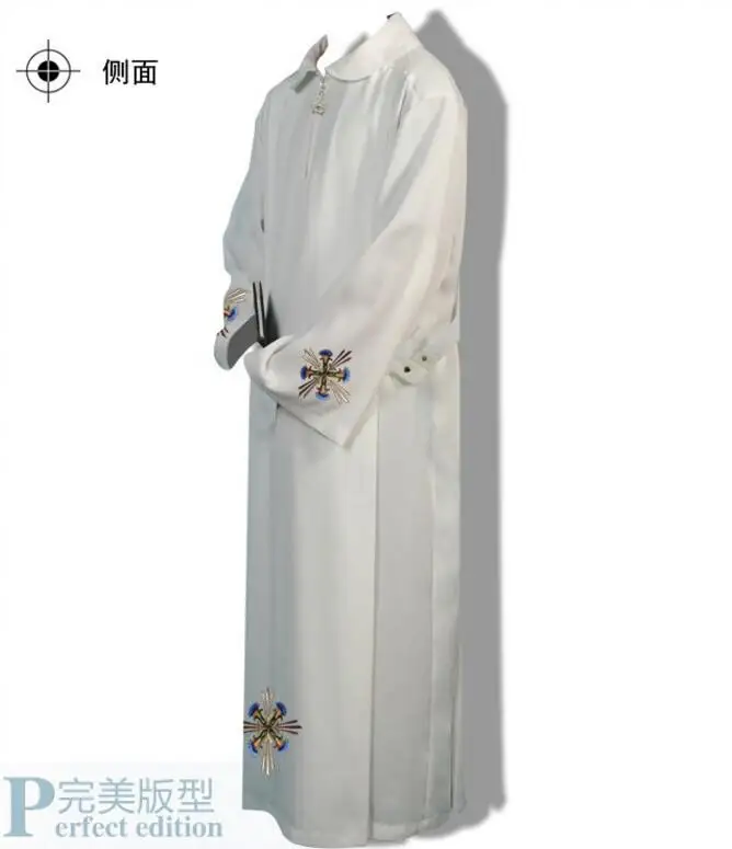 Халат для католической церкви белый цвет со складками|robe clothing|robe roberobe white |