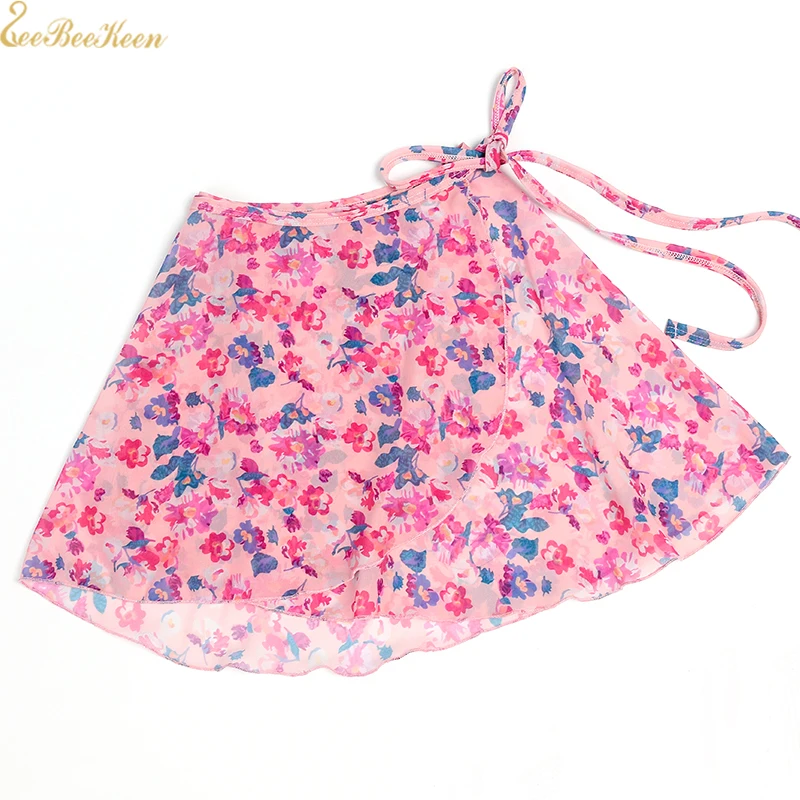 

Girls Ballet Dance Floral Skirt Adult Summer Chiffon Pink Color Leotard Dance Yoga Practice Wrap For Women Teachers Wrap Skirt