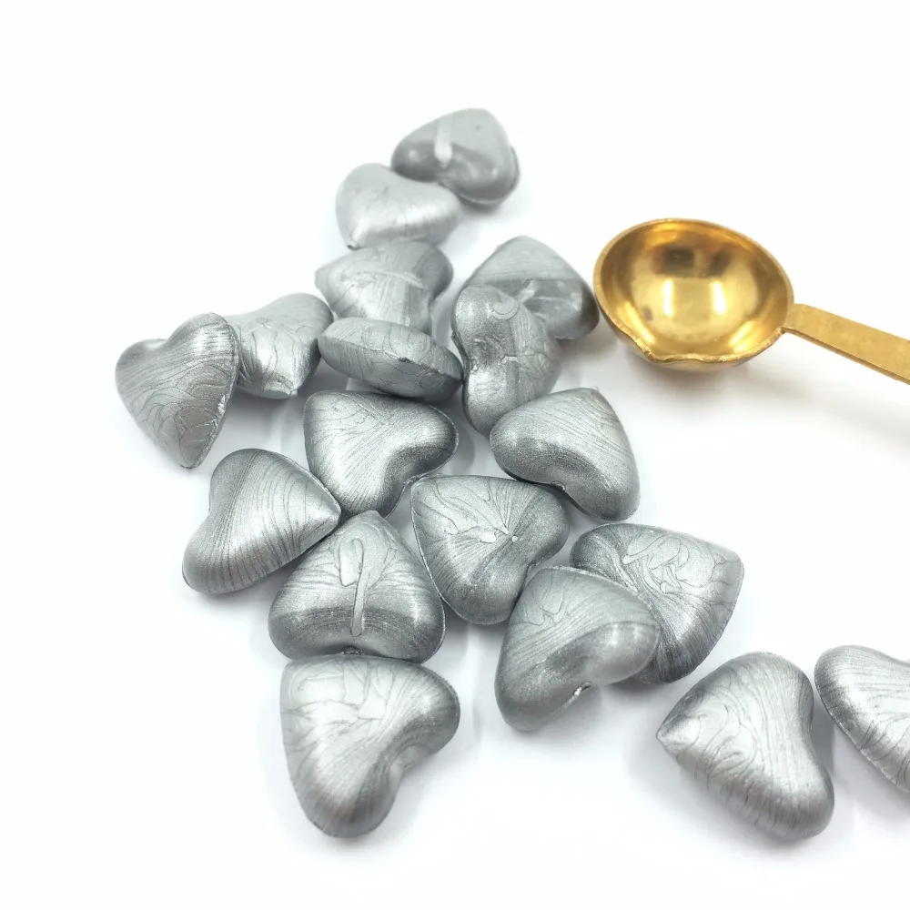 Винтажный воск для запечатывания сердца в гранулах/зернах/полосках 15 цветов