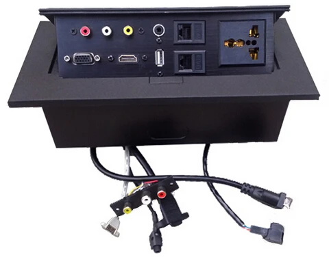 

Дешевая Высококачественная универсальная настольная розетка для аудио, видео, rj11l,rj45,mic,hdmi,usb,vga,xlr,rca кабельная настольная розетка