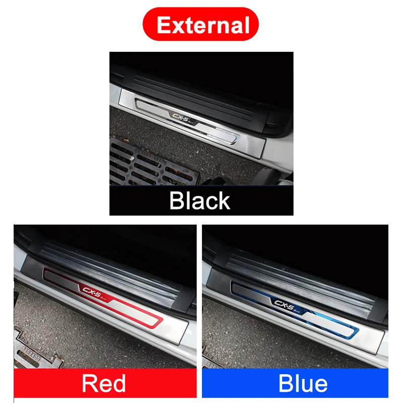 Накладка на порог автомобильной двери из нержавеющей стали для Mazda CX 5 CX5 2017 2018 2019