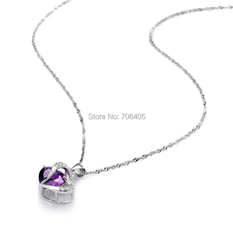 Серебряная подвеска в форме сердца 100% гарантированно реальные фотоподвески