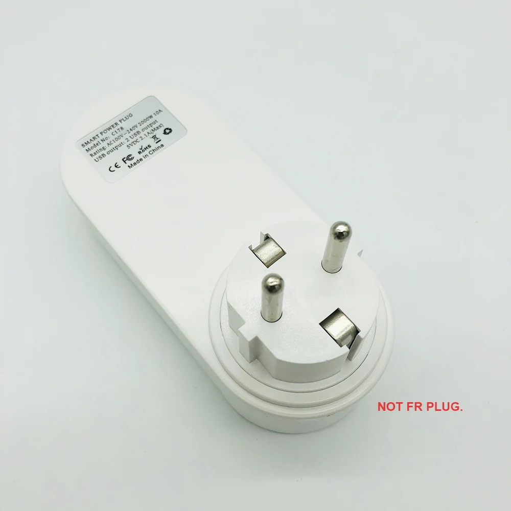 Умная розетка с Wi-Fi разъемом с USB пультом дистанционного управления, функцией управления таймером, совместимой с Amazon Alexa Google Home
