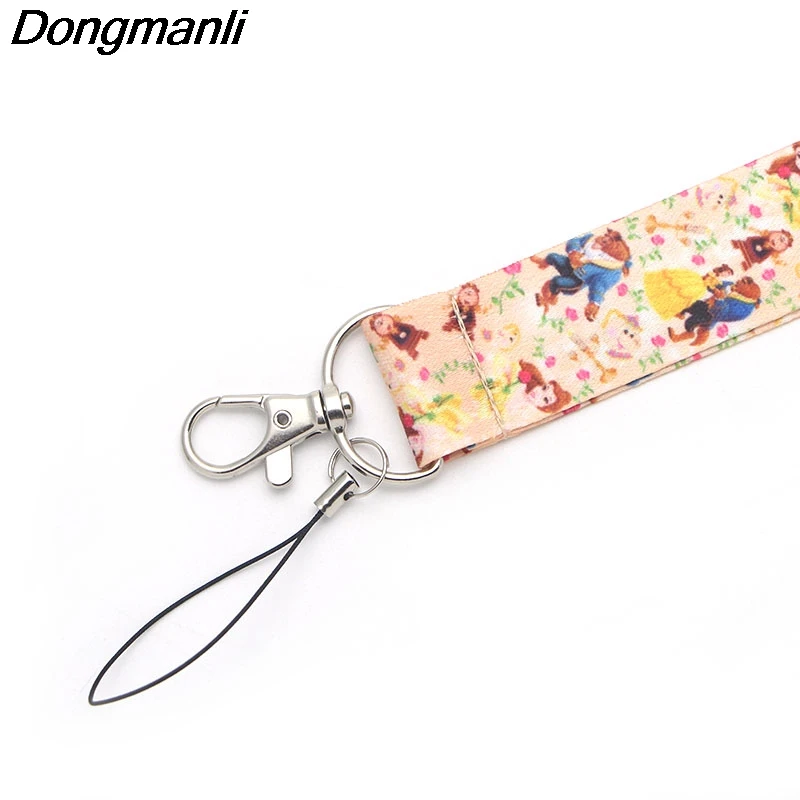 M1506 DMLSKY Красавица и Чудовище талреп значок ID lanyards модное ожерелье брелок ремешок на шею ремни