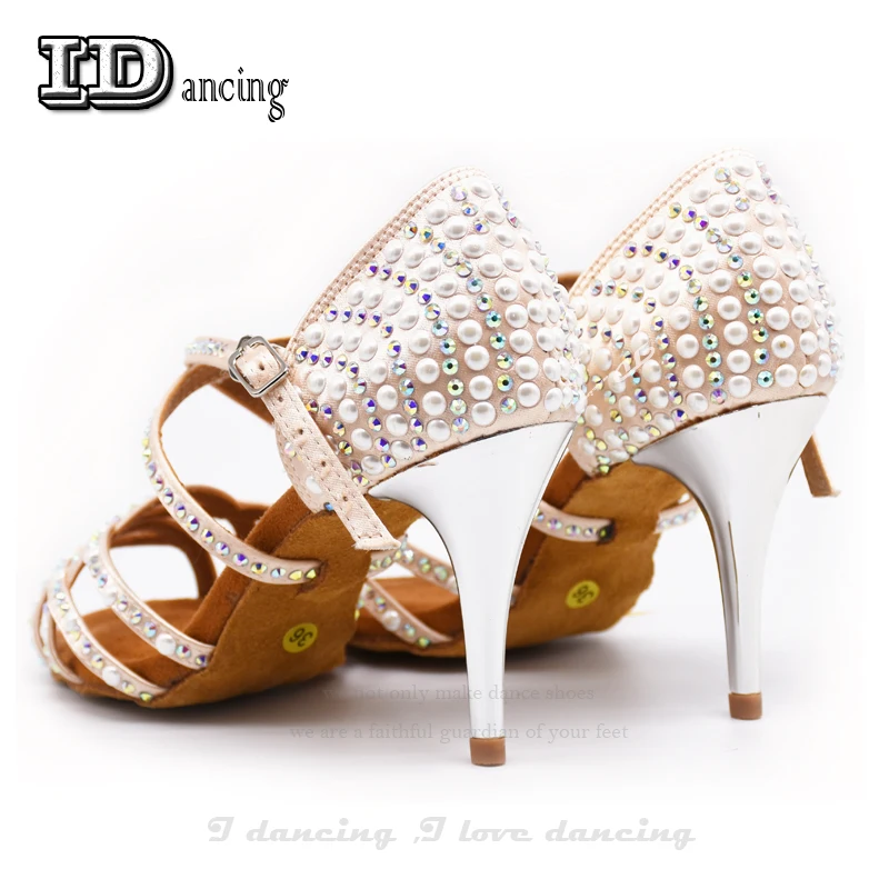 Обувь для латинских танцев женская обувь сальсы со стразами танцевальная модная