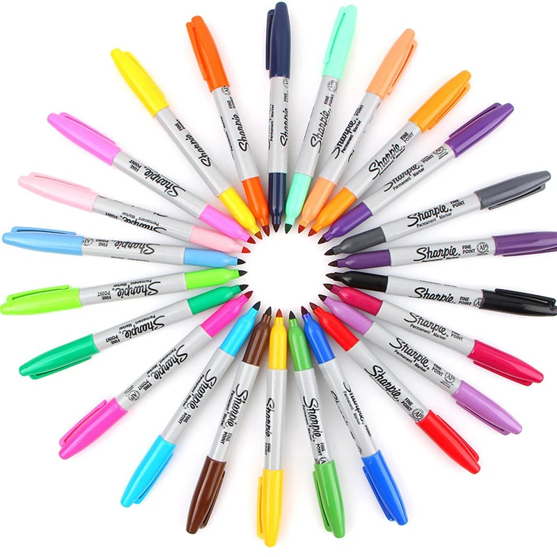 Sanford sharpie тонкая точка Перманентный маркер DIY ручка 12 шт. Aqua 30127|Фломастеры| |