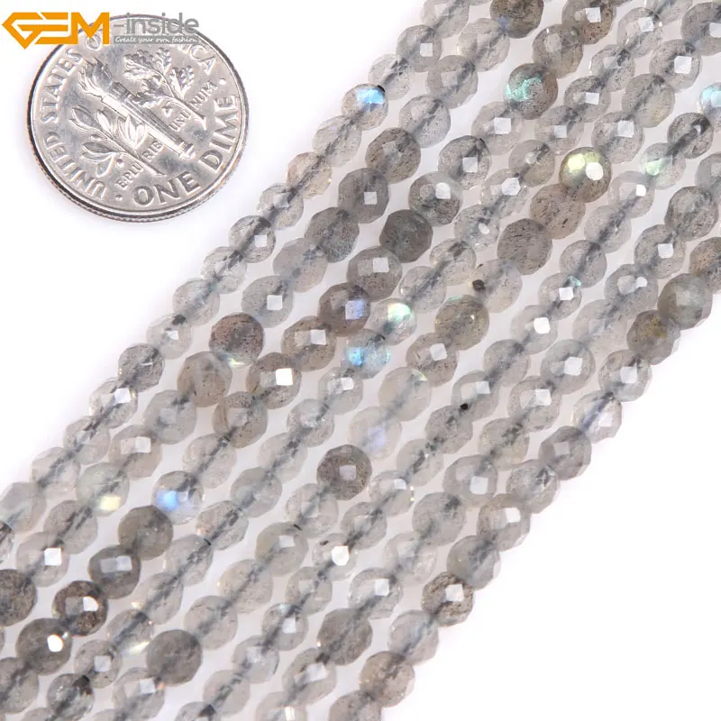 Бусины Из Натурального Лабрадорита граненый синий Радужный камень цвета радуги