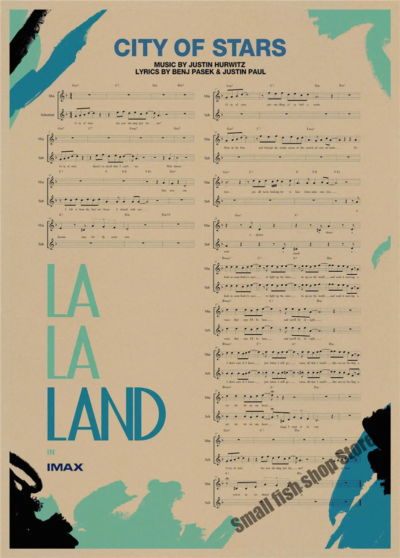 LA LAND Ретро плакат, крафт-бумага, бумага для бара, кафе, домашний декор, настенная роспись