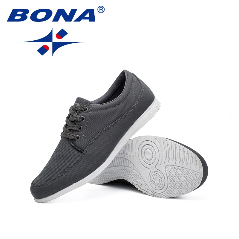 BONA New Classics Style Men Casual Shoes Canvas Leisure Lace Up Fashion Sneakers Comfortable Free Shipping |