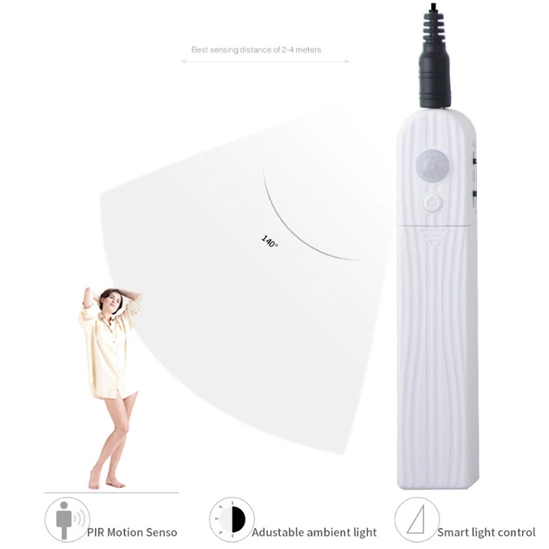 Светодиодная лента с датчиком движения 1 м 2 3 используется в телевизоре под